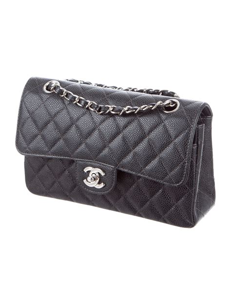 chanel small classic flap caviar.